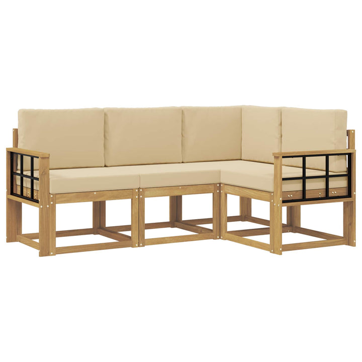 Udendørs sofagruppe 4 stk. Hvid og Beige