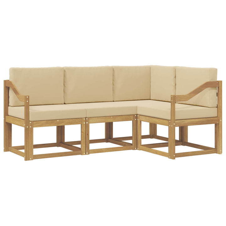 Udendørs sofagruppe 4 stk. Hvid og Beige
