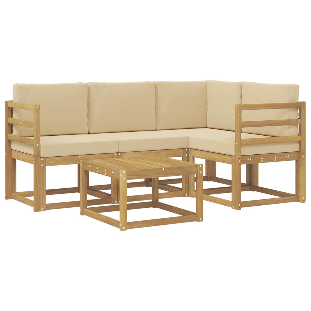 Udendørs sofagruppe 5 stk. Hvid og Beige