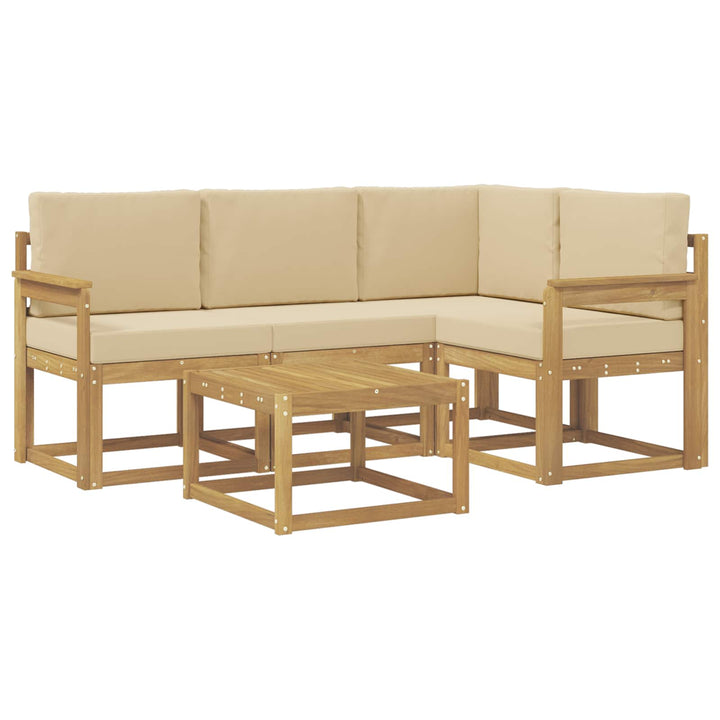 Udendørs sofagruppe 5 stk. Hvid og Beige