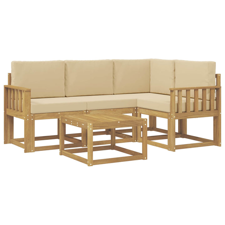 Udendørs sofagruppe 5 stk. Hvid og Beige