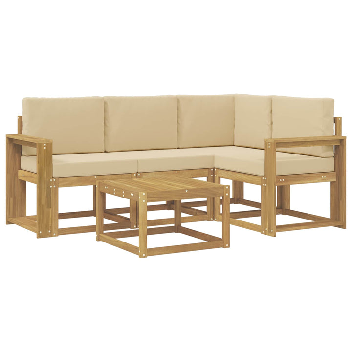 Udendørs sofagruppe 5 stk. Hvid og Beige