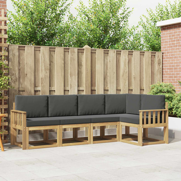 Udendørs sofagruppe 5 stk. Hvid og antracit