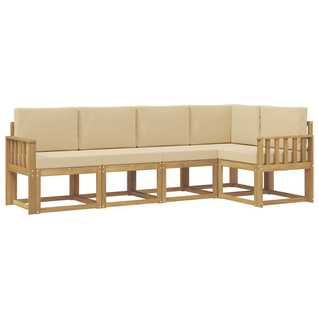 Udendørs sofagruppe 5 stk. Hvid og Beige