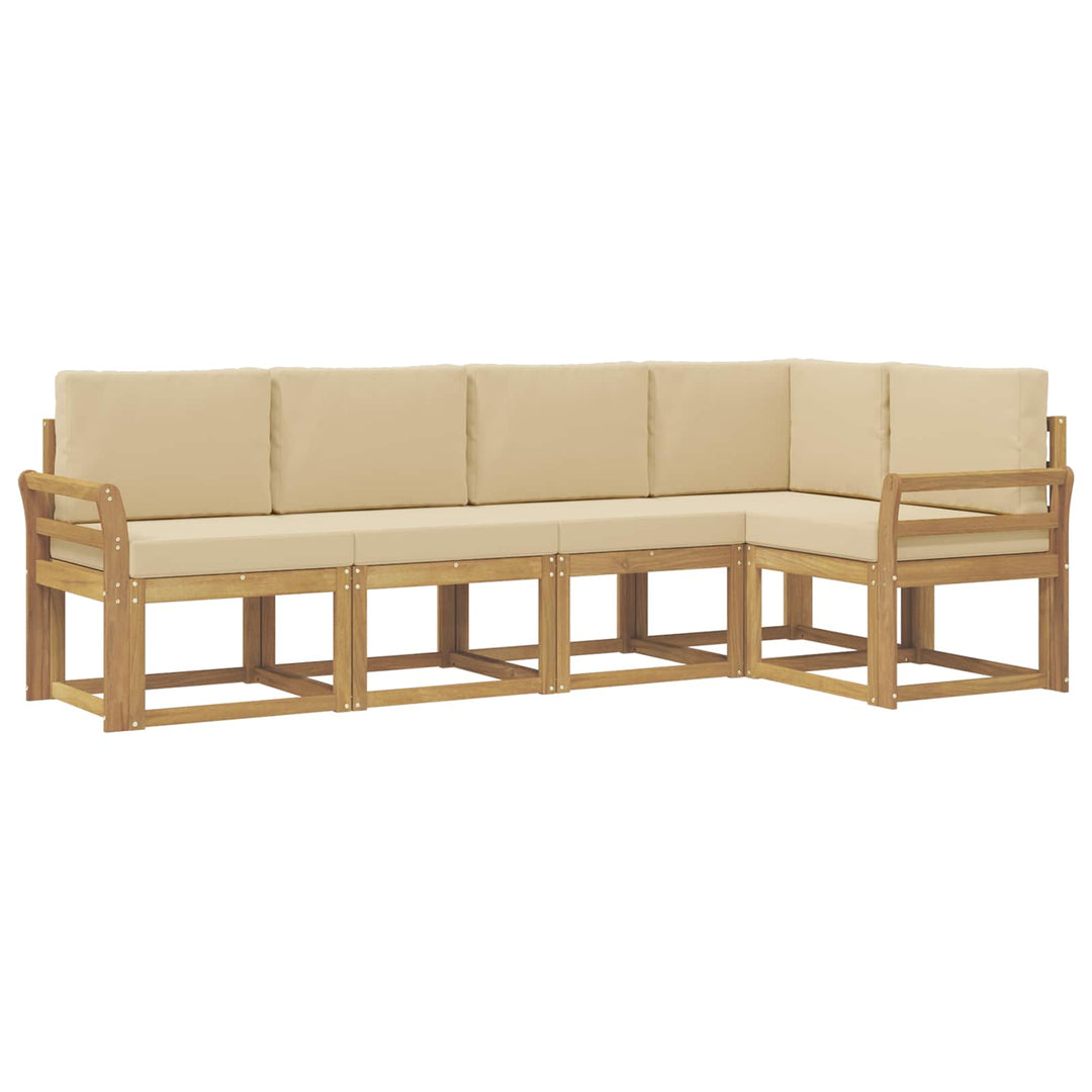 Udendørs sofagruppe 5 stk. Hvid og Beige