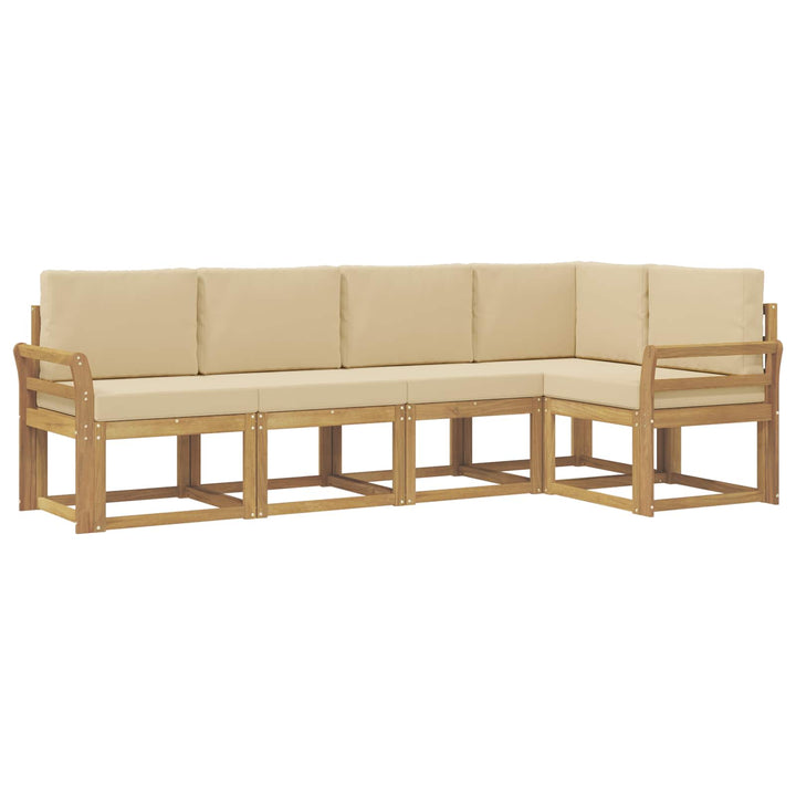 Udendørs sofagruppe 5 stk. Hvid og Beige
