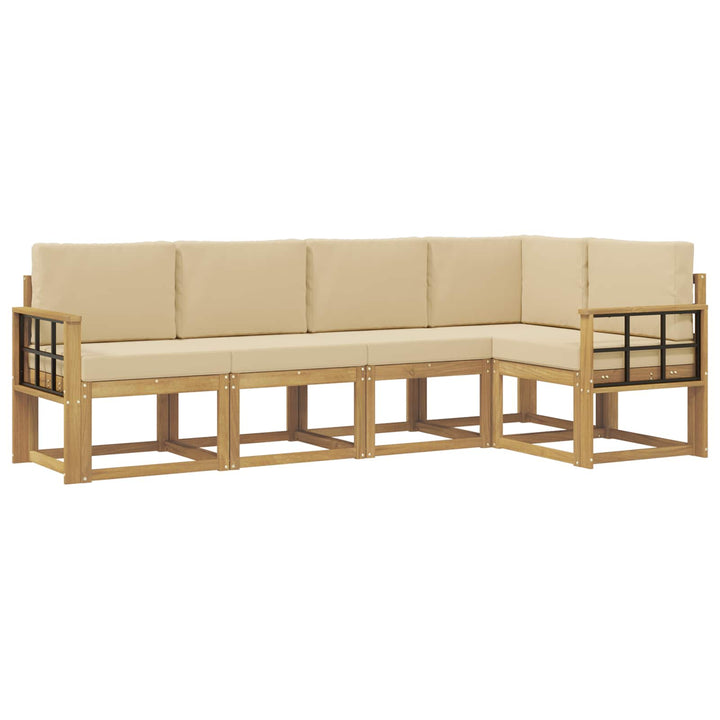 Udendørs sofagruppe 5 stk. Hvid og Beige