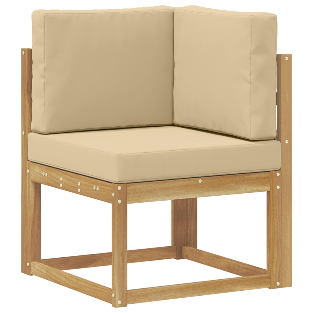 Udendørs sofagruppe 7 stk. Hvid og Beige Polyester
