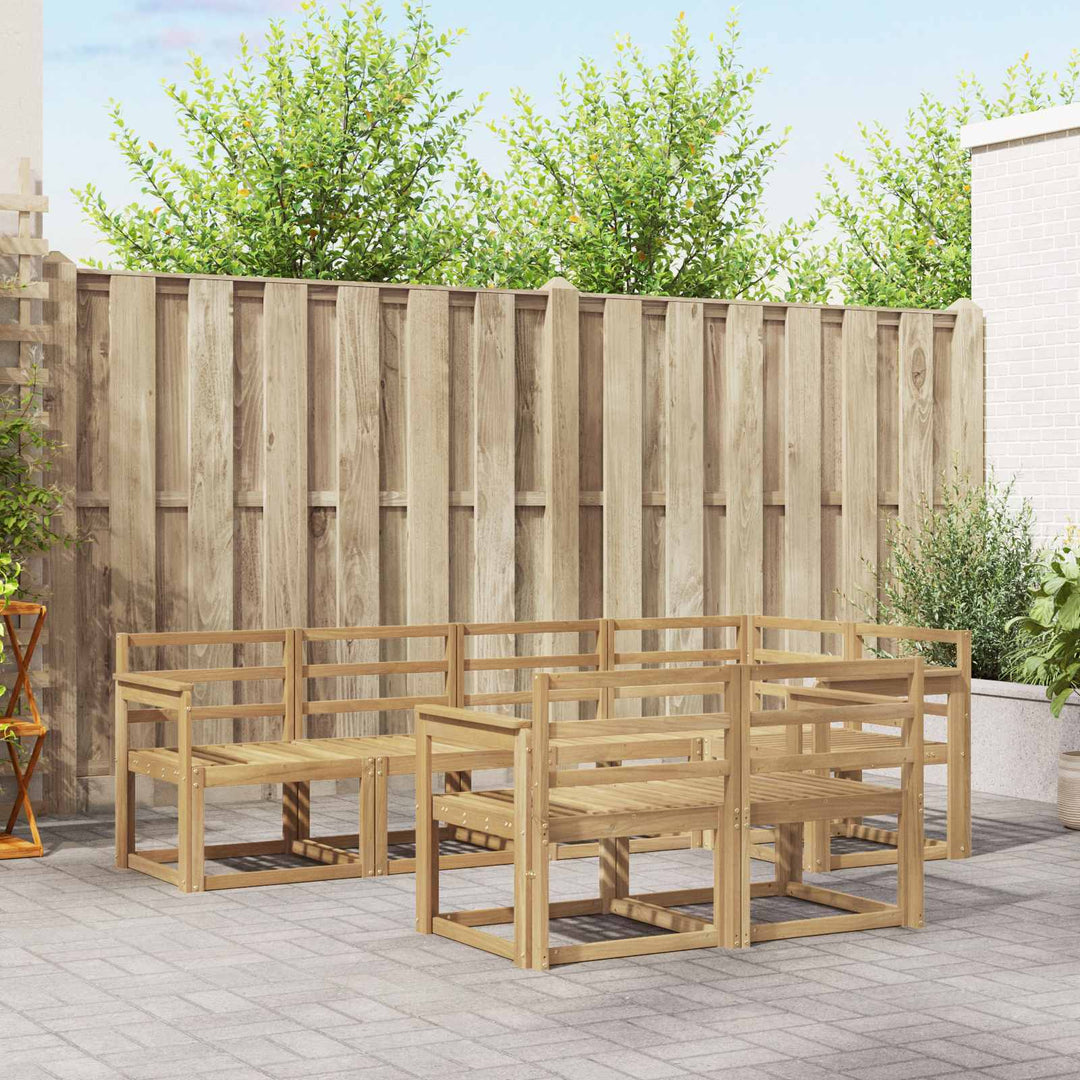 Udendørs sofagruppe 7 pcs Hvid Massivt Akacietræ