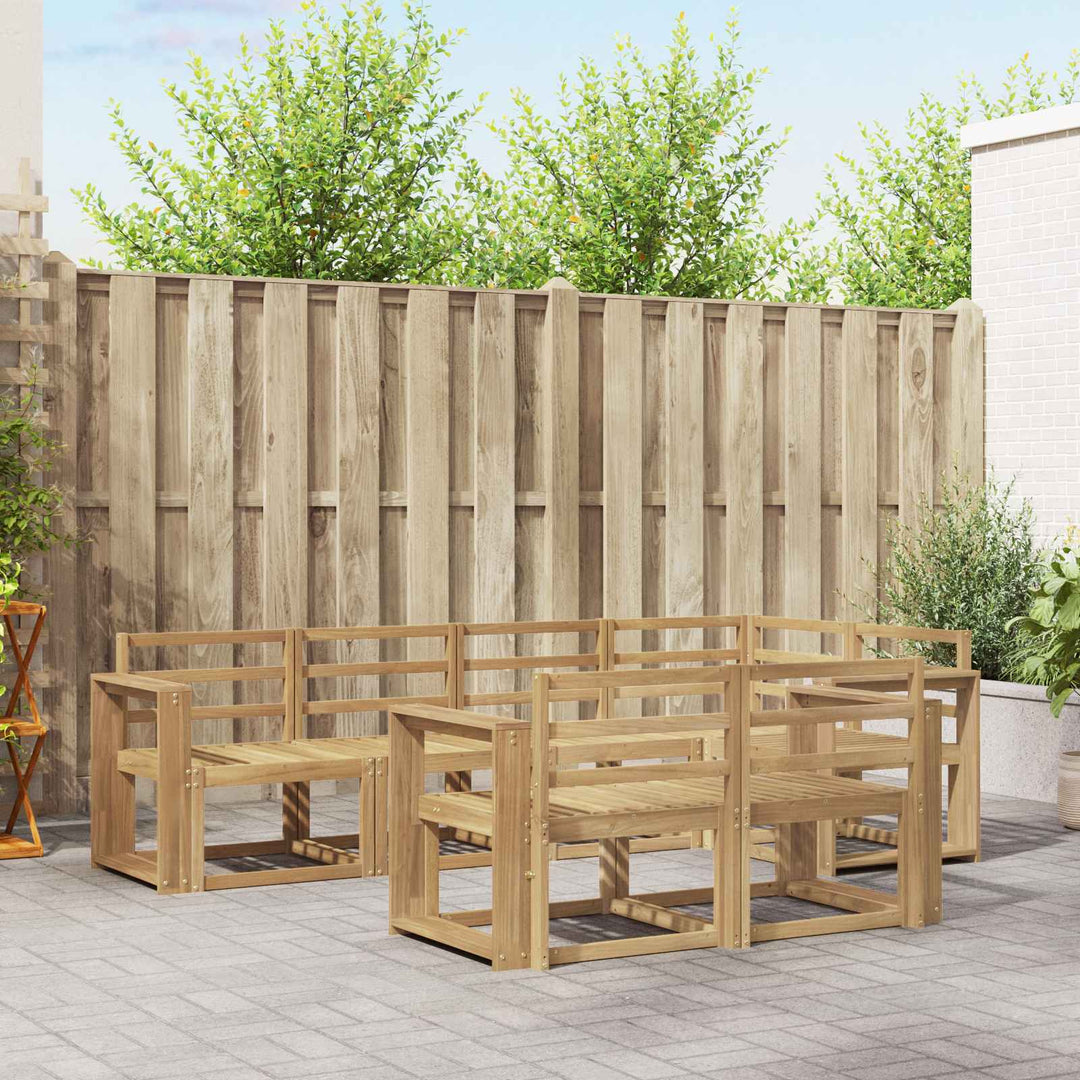 Udendørs sofagruppe 7 pcs Hvid Massivt Akacietræ