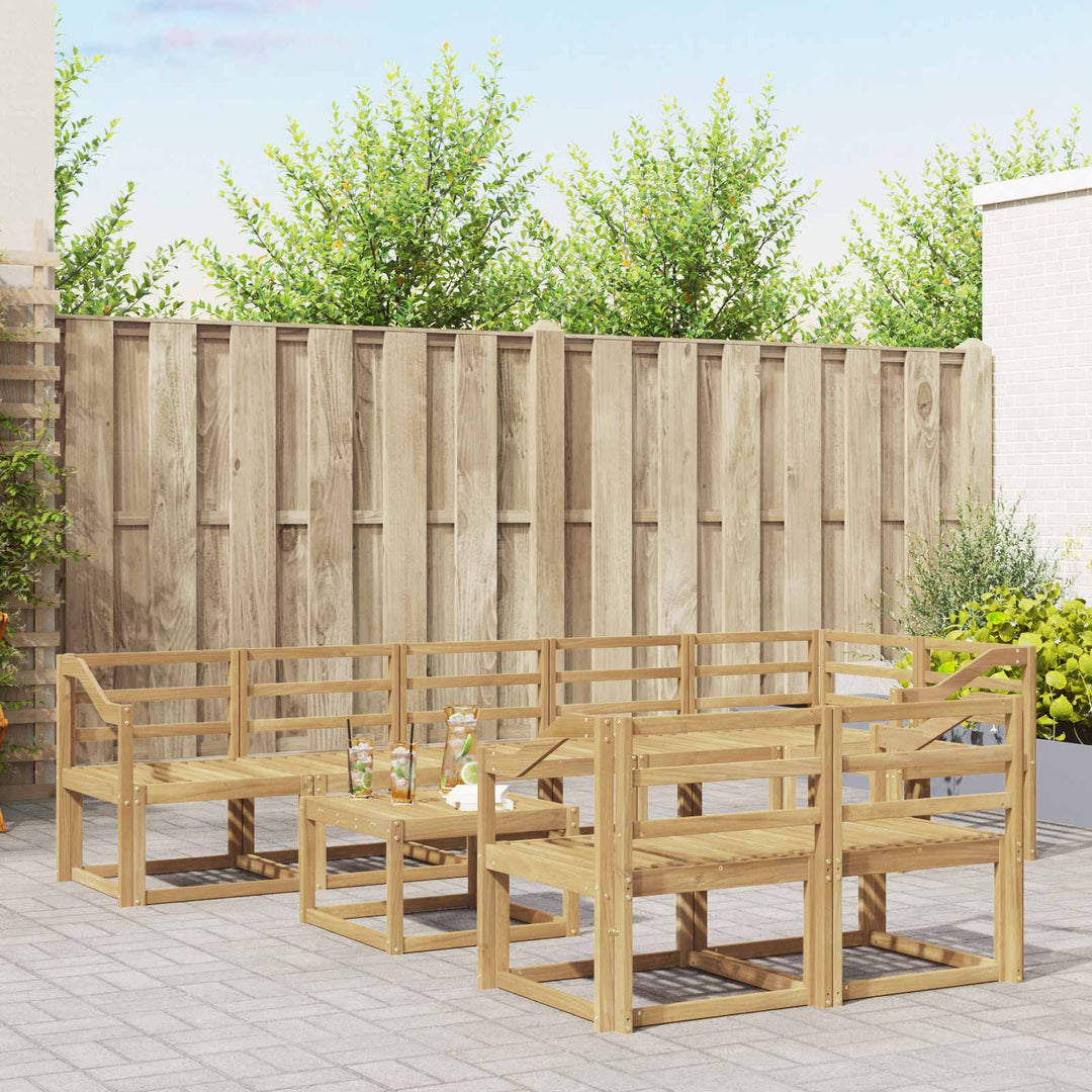 Udendørs sofagruppe 9 pcs Hvid Massivt Akacietræ