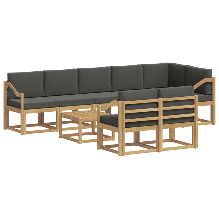 Udendørs sofagruppe 9 stk. Hvid og antracit Polyester