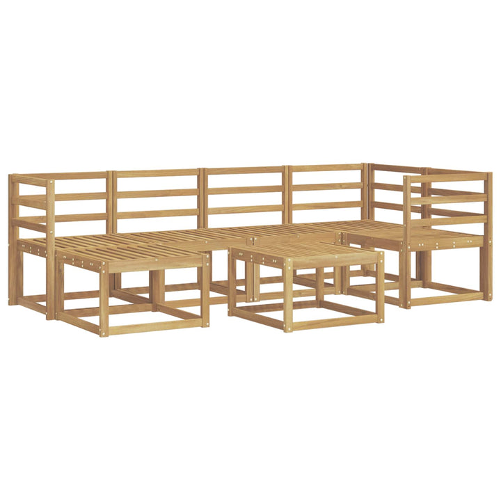 Udendørs sofagruppe 7 pcs Hvid Massivt Akacietræ