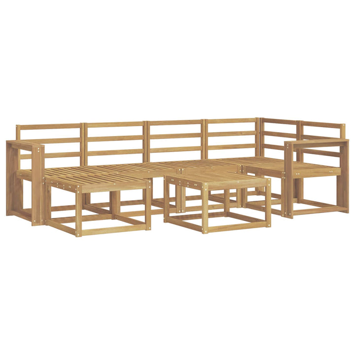 Udendørs sofagruppe 7 pcs Hvid Massivt Akacietræ