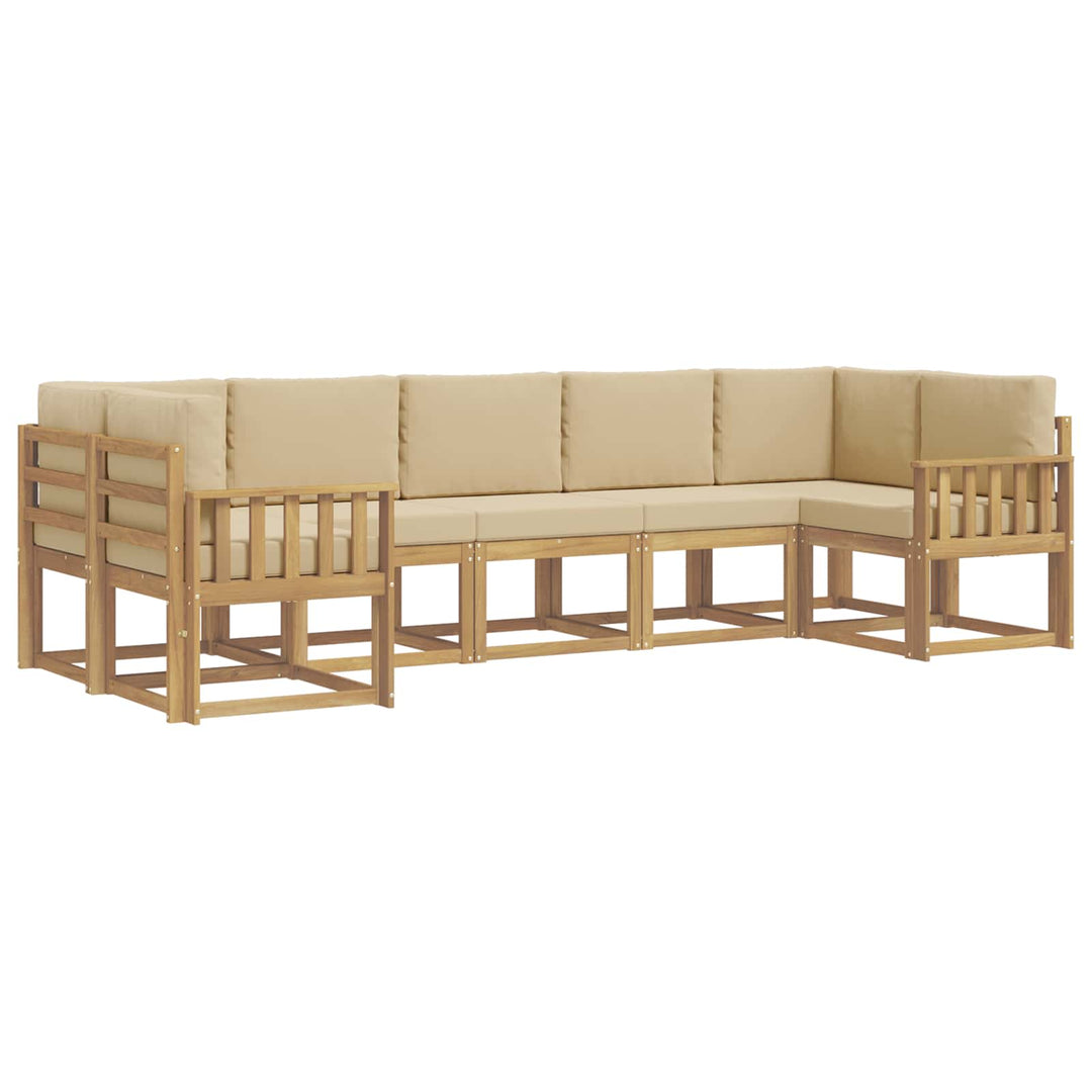 Udendørs sofagruppe 7 stk. Hvid og Beige