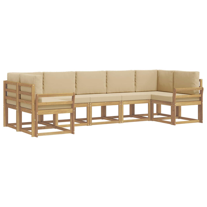 Udendørs sofagruppe 7 stk. Hvid og Beige