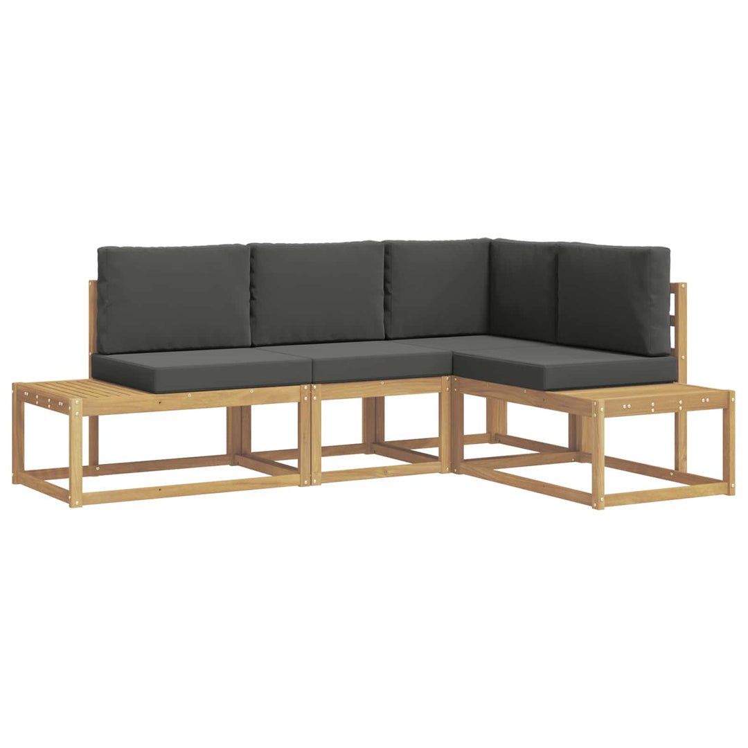Udendørs sofagruppe 3 Stk Hvid og antracit Polyester