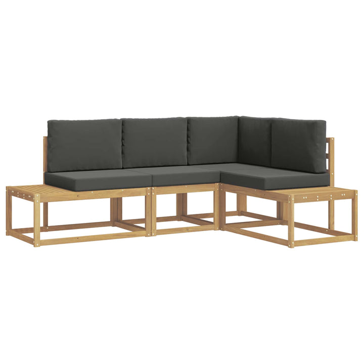Udendørs sofagruppe 3 Stk Hvid og antracit Polyester