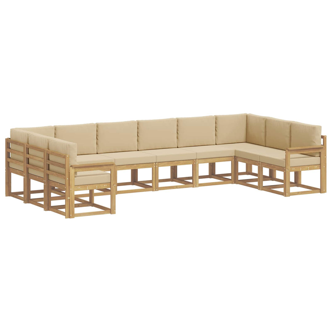 Udendørs sofagruppe 10 stk. Hvid og Beige