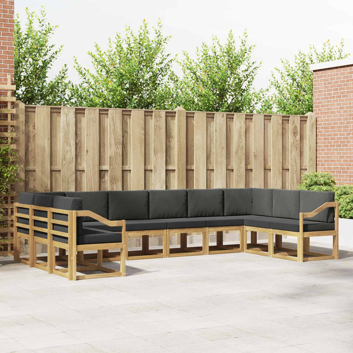 Udendørs sofagruppe med pude 10 pcs Hvid og antracit