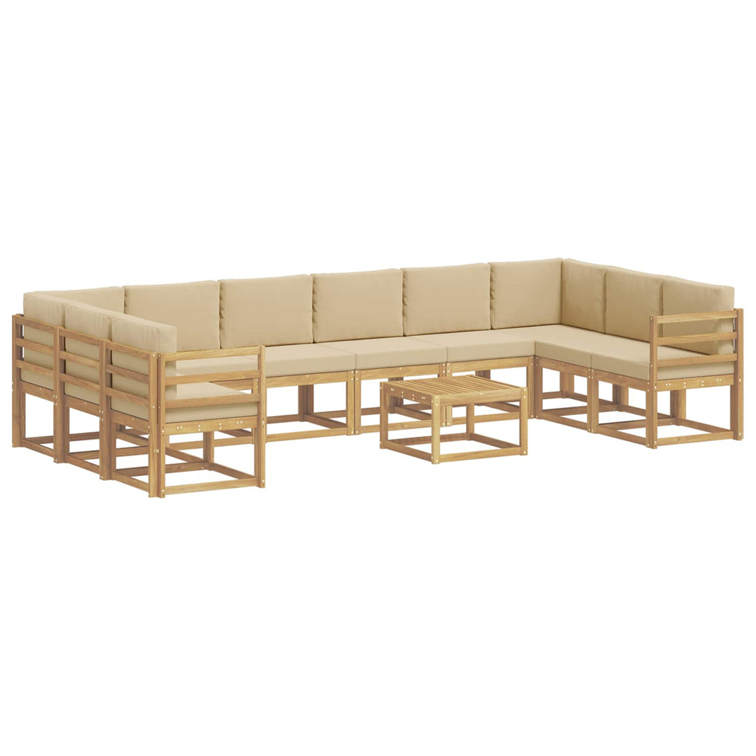 Udendørs sofagruppe 11 stk. Hvid og Beige