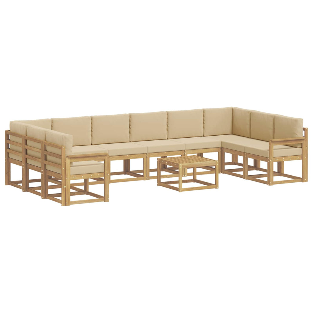 Udendørs sofagruppe 11 stk. Hvid og Beige
