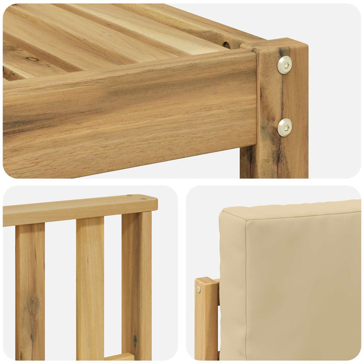 Udendørs sofagruppe 11 stk. Hvid og Beige