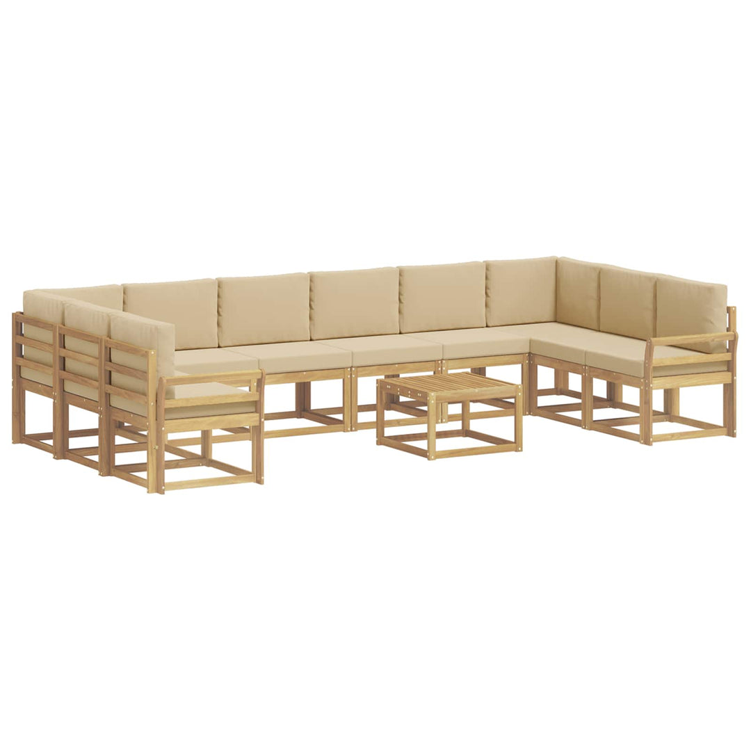 Udendørs sofagruppe 11 stk. Hvid og Beige