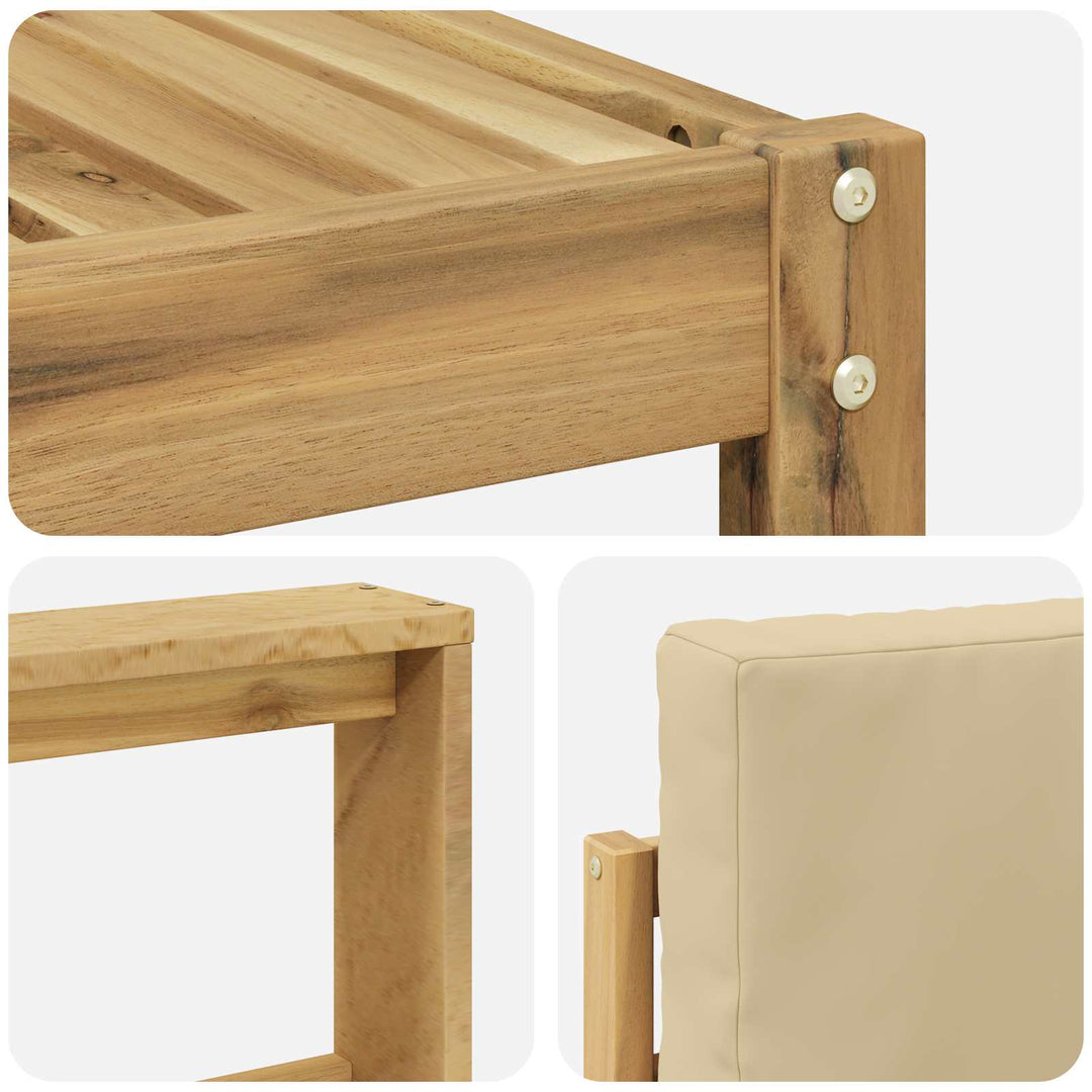 Udendørs sofagruppe 11 stk. Hvid og Beige
