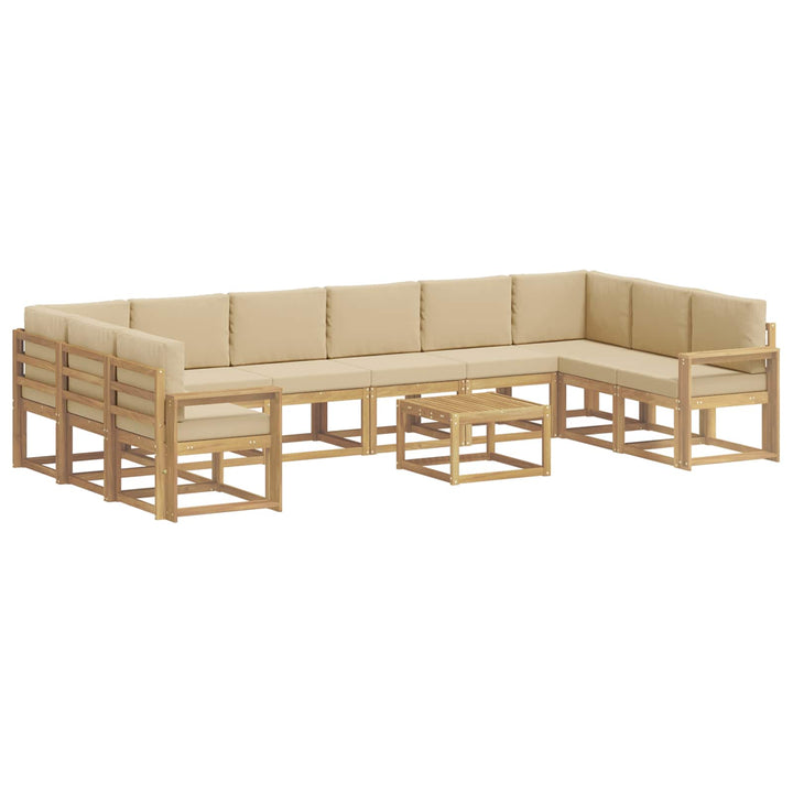 Udendørs sofagruppe 11 stk. Hvid og Beige
