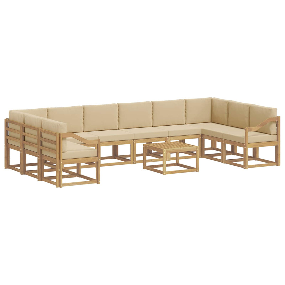 Udendørs sofagruppe 11 stk. Hvid og Beige