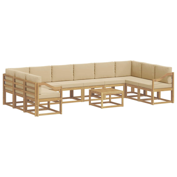 Udendørs sofagruppe 11 stk. Hvid og Beige