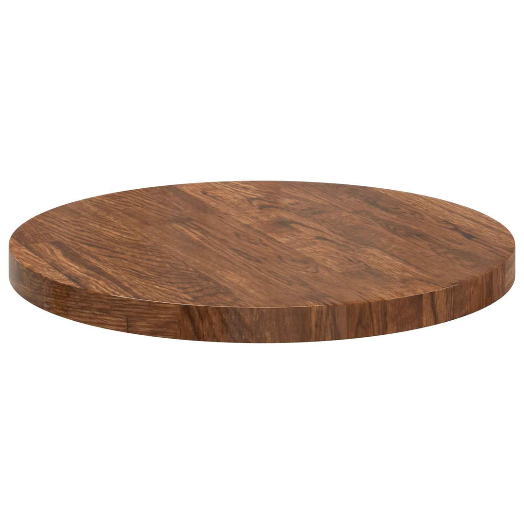 Bordplade Lys Brun Ø 40 x 2,5 cm Massivt Eg Træ