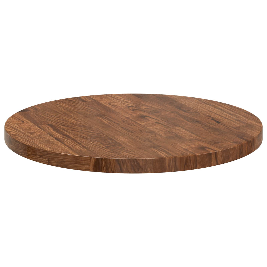 Bordplade Lys Brun Ø 50 x 2,5 cm Massivt Eg Træ
