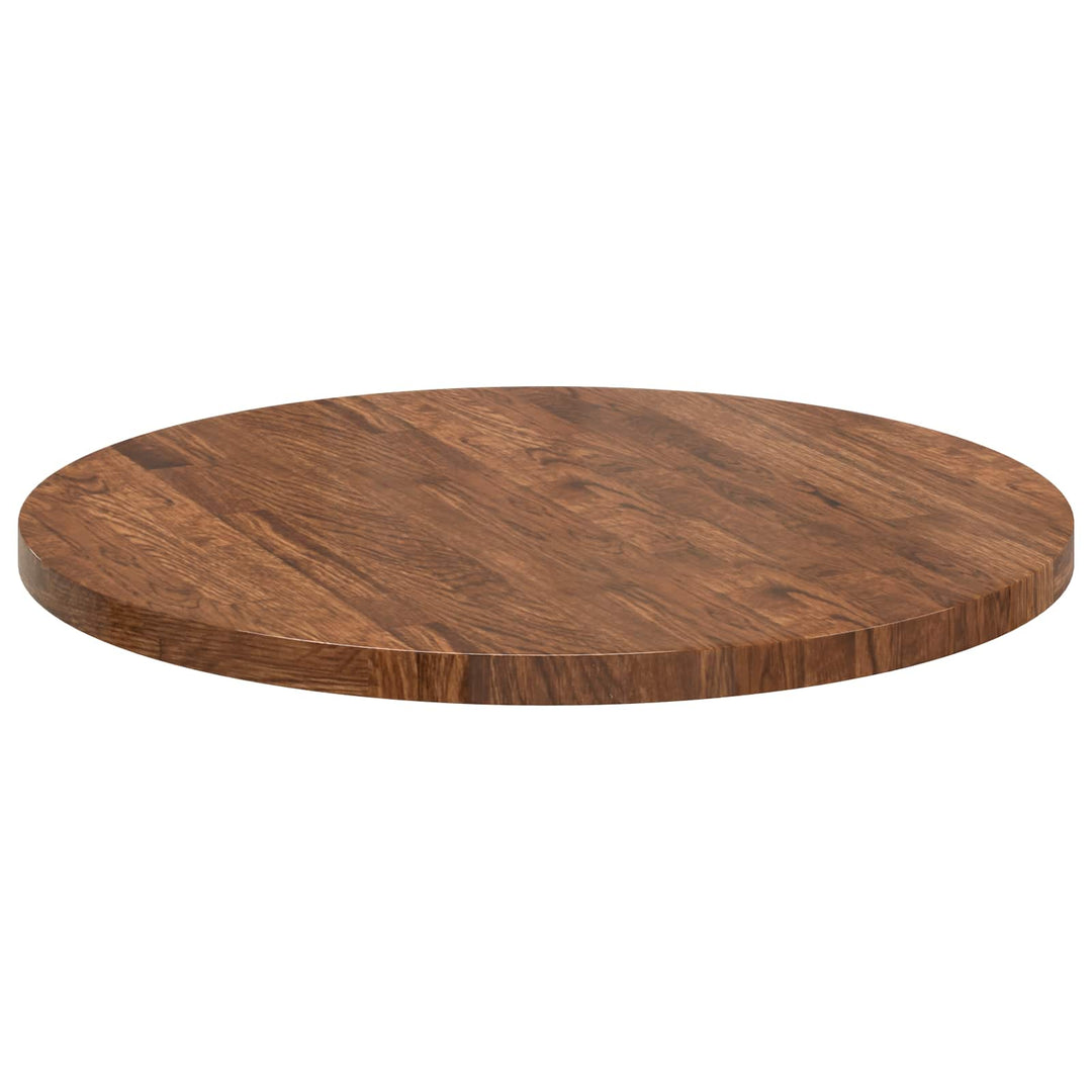 Bordplade Lys Brun Ø 60 x 2,5 cm Massivt Eg Træ