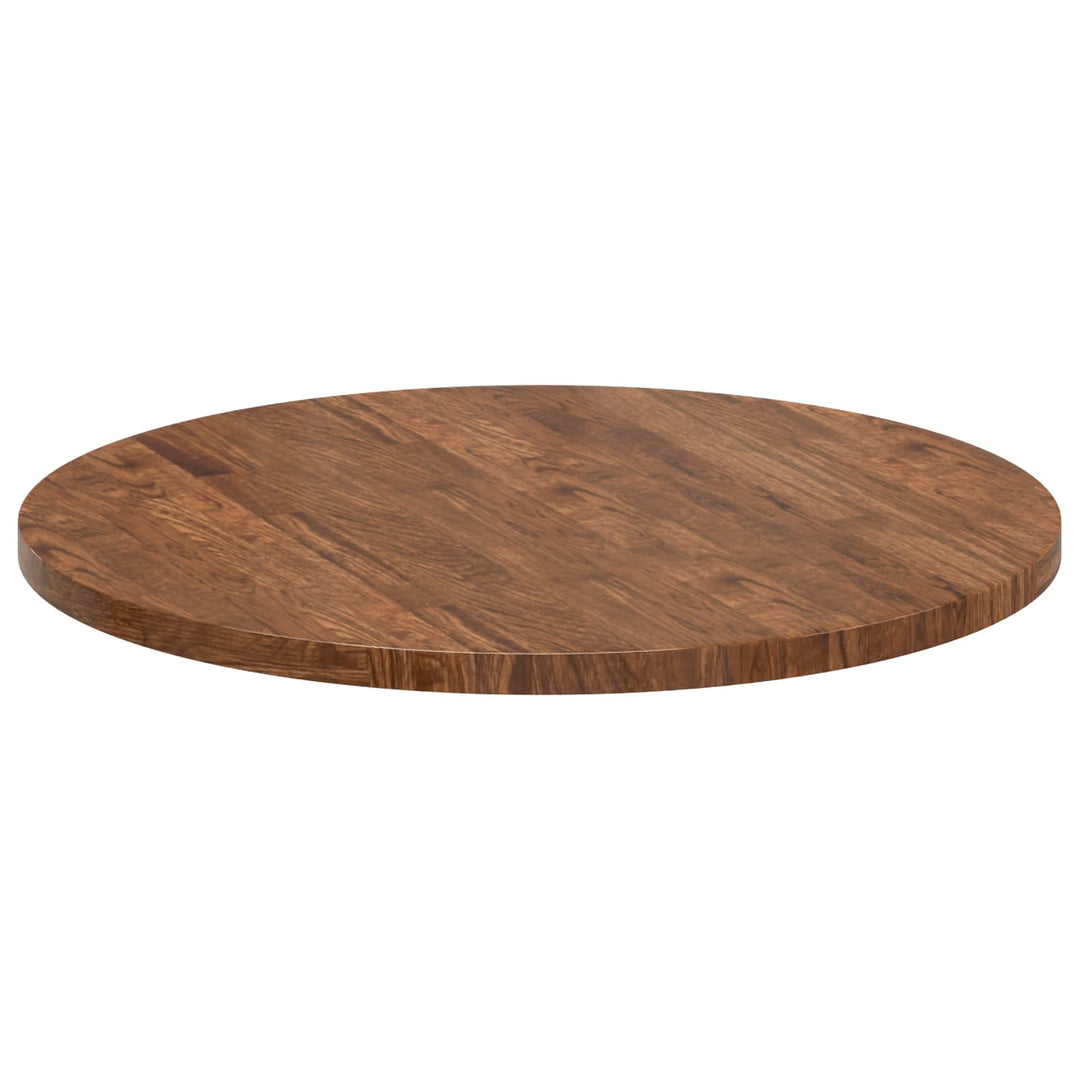 Bordplade Lys Brun Ø 70 x 2,5 cm Massivt Eg Træ