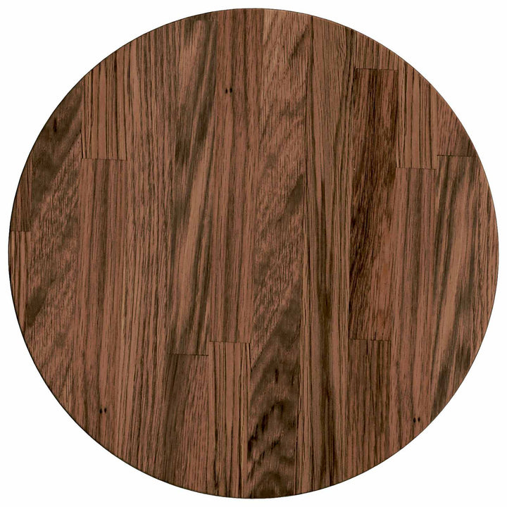 Bordplade Mørk Brun Ø 30 x 2,5 cm Massivt Eg Træ