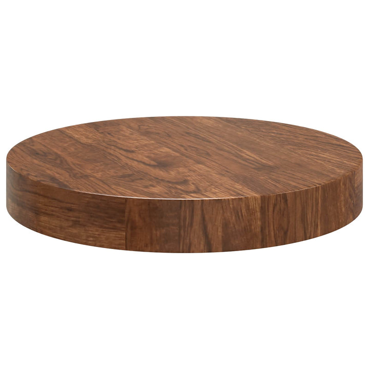 Bordplade Lys Brun Ø 30 x 4 cm Massivt Eg Træ