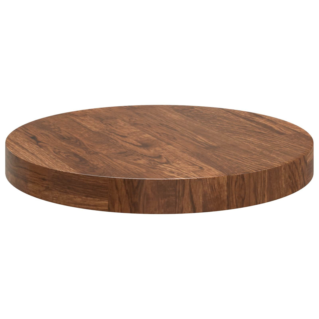 Bordplade Lys Brun Ø 40 x 4 cm Massivt Eg Træ