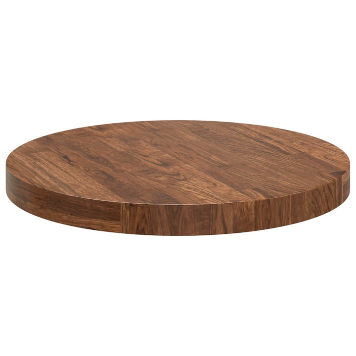 Bordplade Lys Brun Ø 50 x 4 cm Massivt Eg Træ