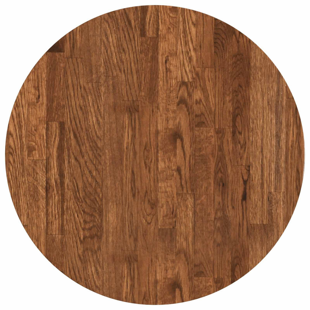 Bordplade Lys Brun Ø 50 x 4 cm Massivt Eg Træ
