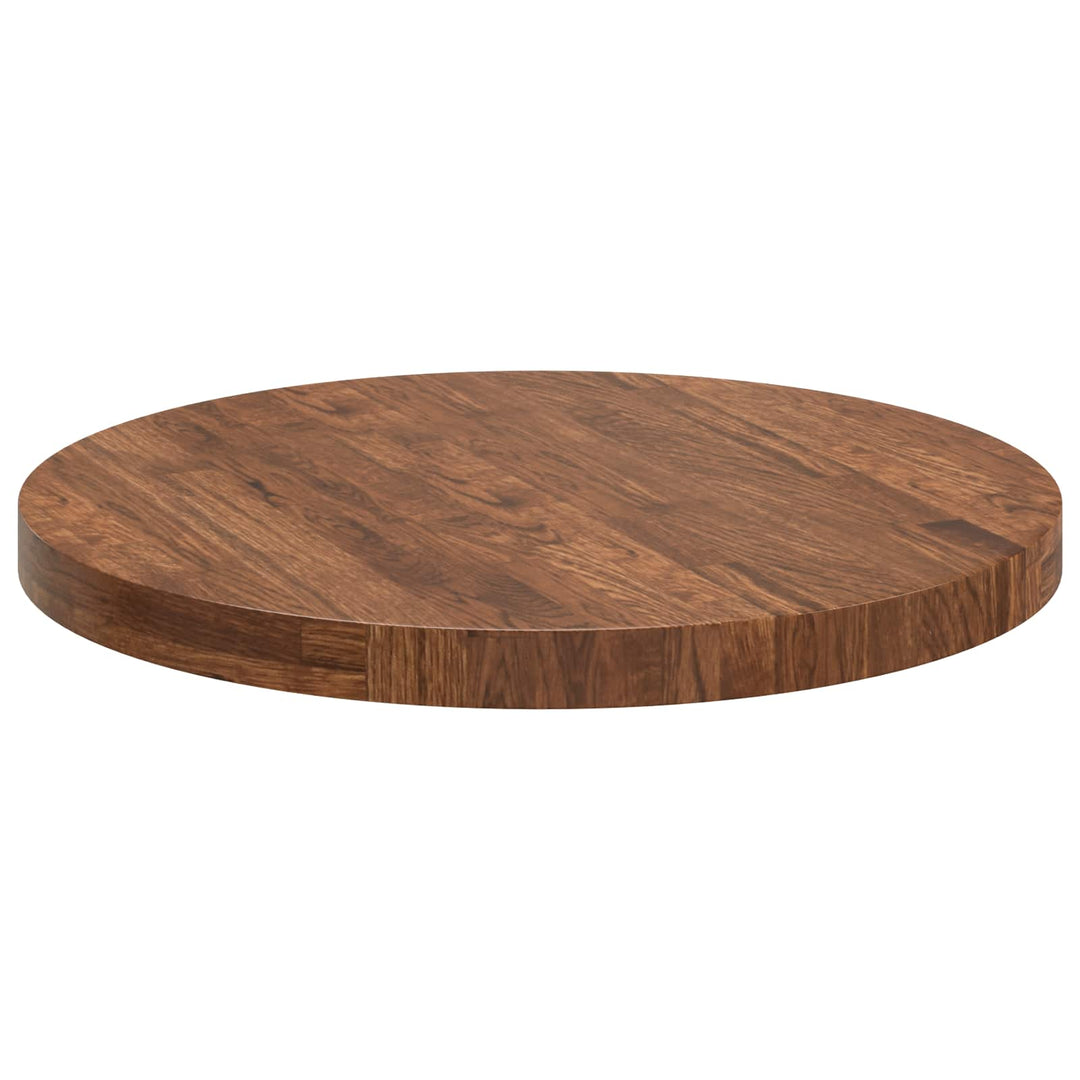 Bordplade Lys Brun Ø 60 x 4 cm Massivt Eg Træ