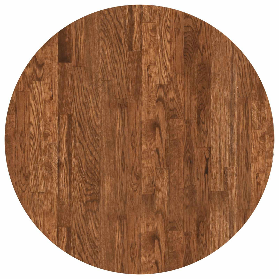Bordplade Lys Brun Ø 60 x 4 cm Massivt Eg Træ