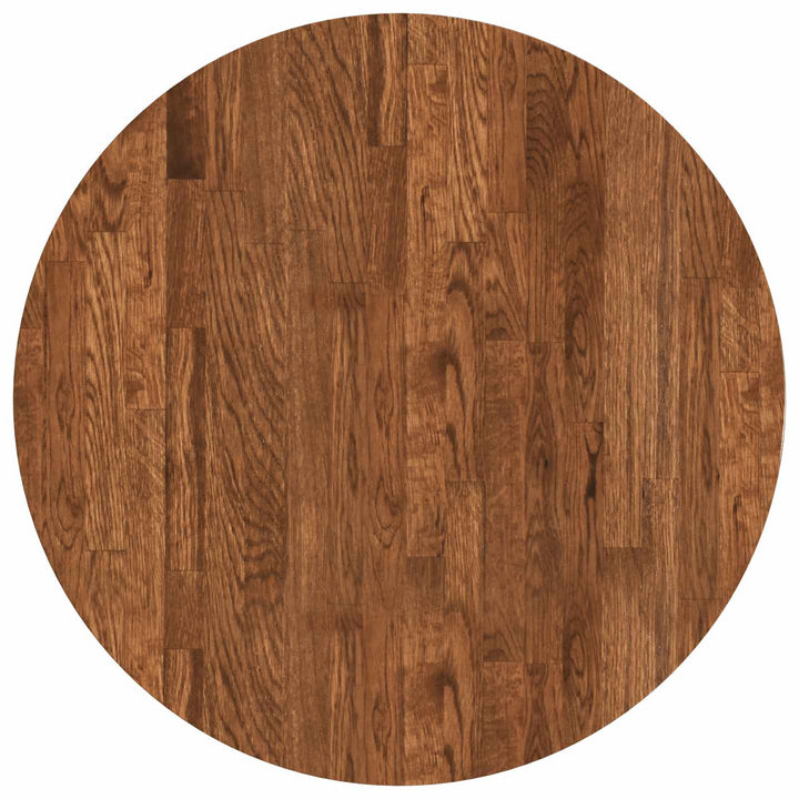 Bordplade Lys Brun Ø 60 x 4 cm Massivt Eg Træ