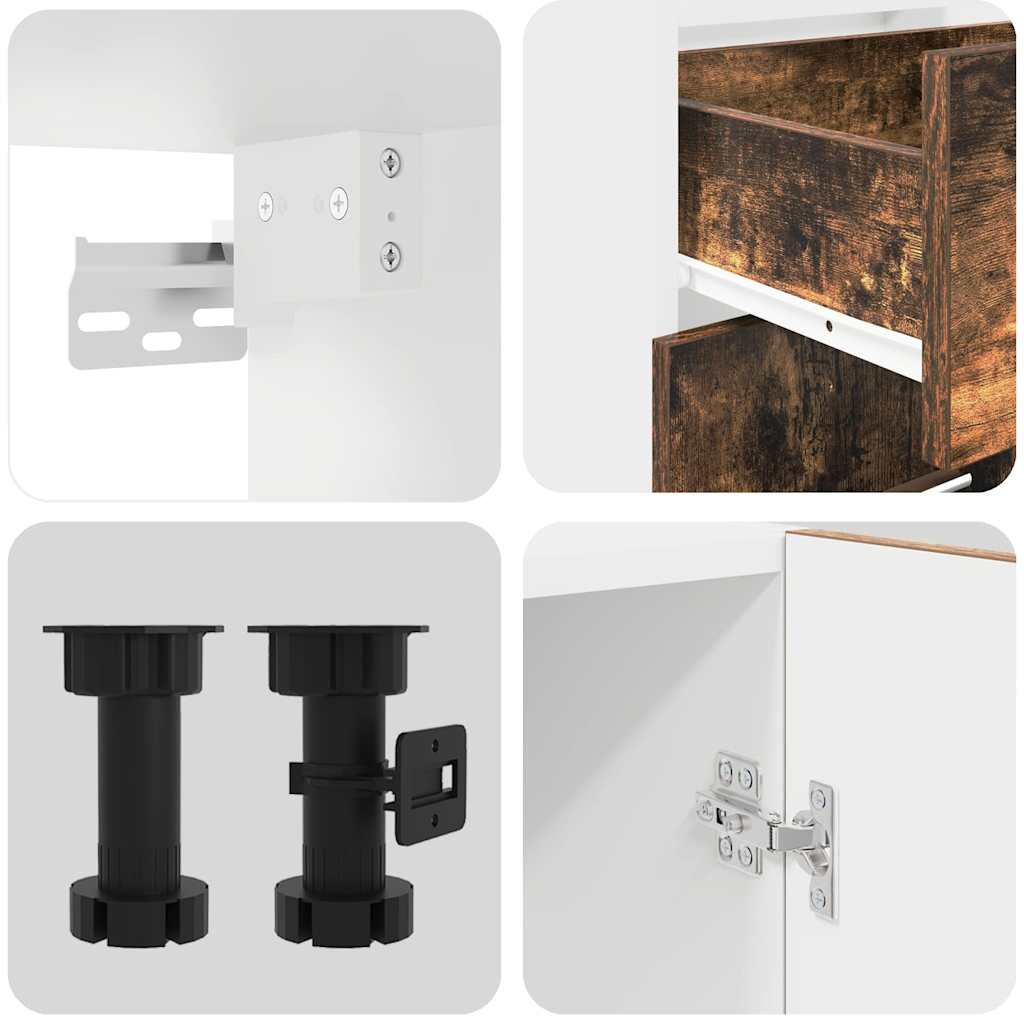 Køkkenenhed Lyon 4 pcs Røget eg 80 x 46 x 81,5 cm