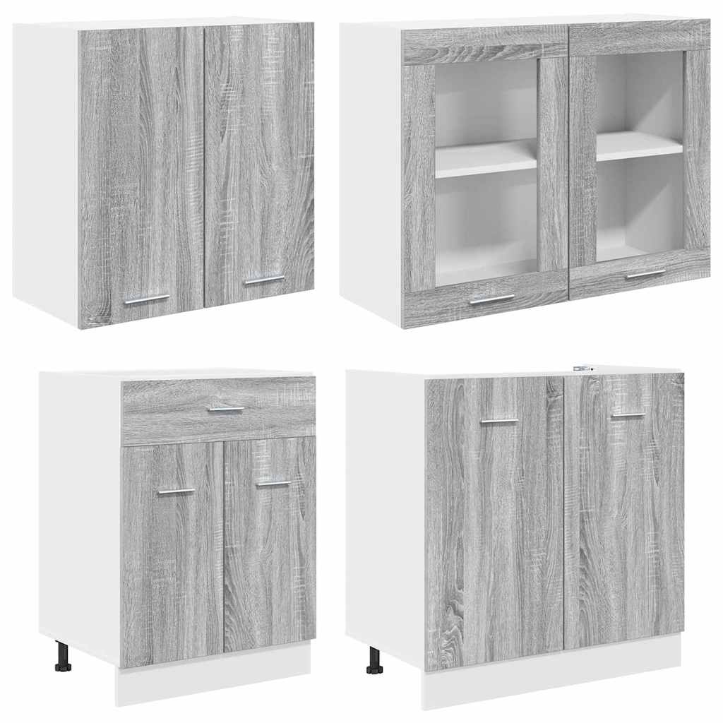 Køkkenenhed Lyon 4 pcs Grå Sonoma 80 x 46 x 81,5 cm