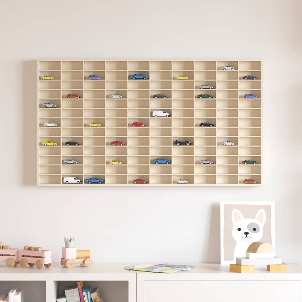 Vægdisplaykasse Beige 98 x 4,5 x 55 cm Konstrueret træ