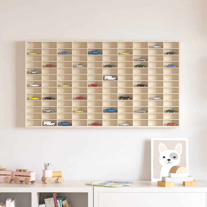 Vægdisplaykasse Beige 98 x 4,5 x 55 cm Konstrueret træ