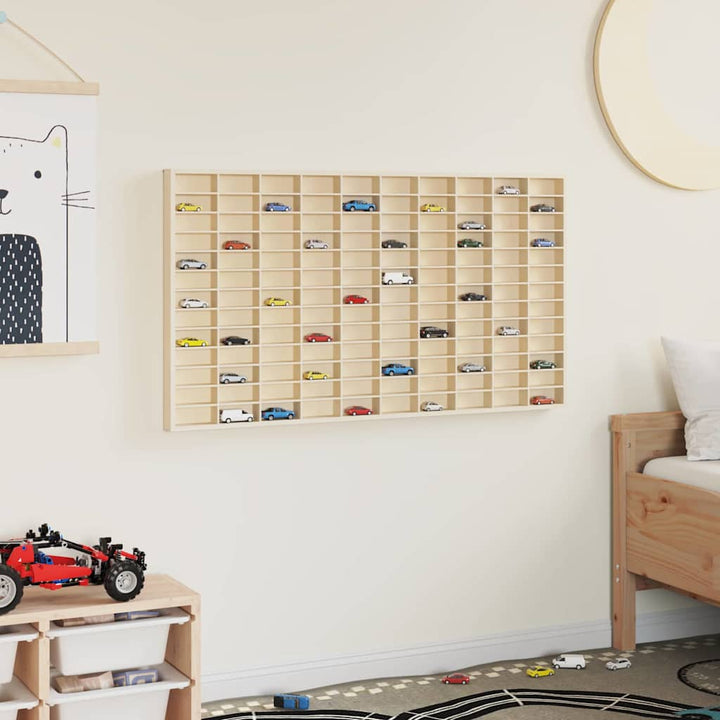 Vægdisplaykasse Beige 98 x 4,5 x 55 cm Konstrueret træ