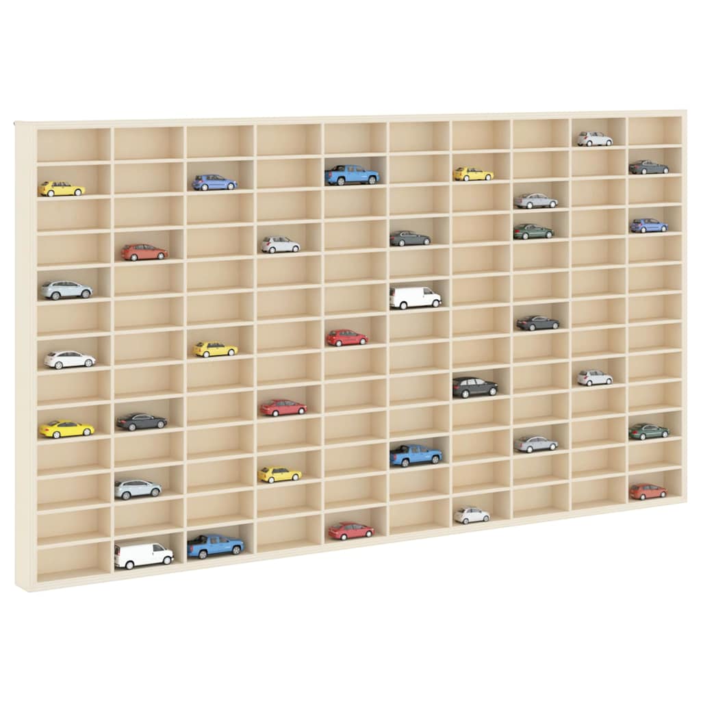 Vægdisplaykasse Beige 98 x 4,5 x 55 cm Konstrueret træ